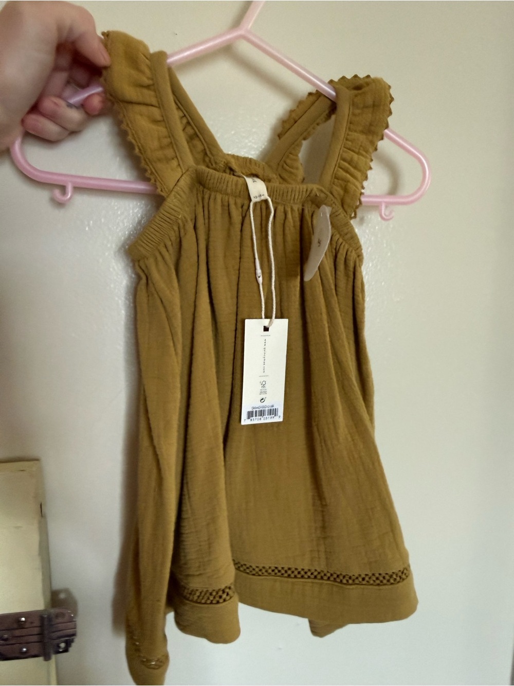 Tiny Twigs / Quincy Mae Mustard Baby dress 12-18 m